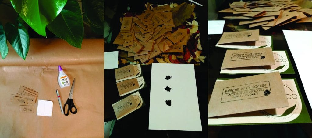 Envelopes de sementes preparados para mini-horta