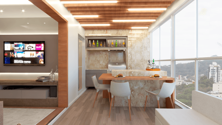 Imagem do projeto de interiores do Ap. RDA 9.