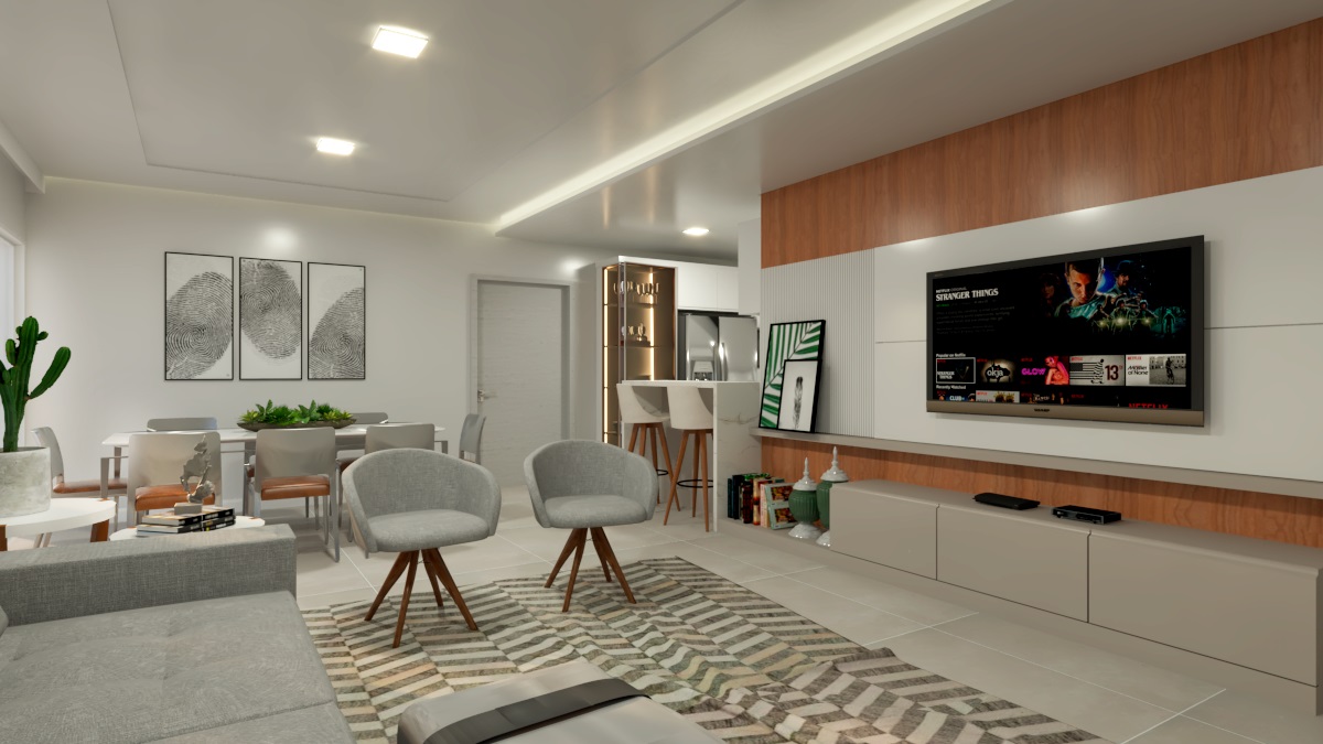 Apartamento MH Residence: projeto de interiores em Caxias do Sul – RS