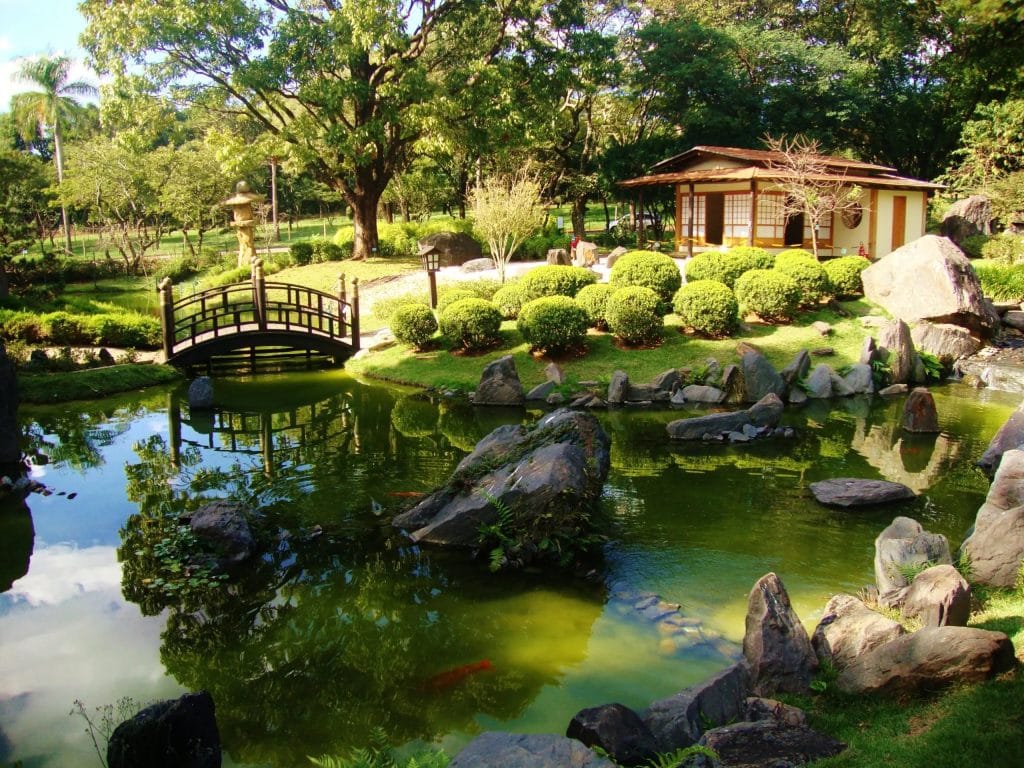 Jardim japonês do Zoológico da Pampulha, em Belo Horizonte