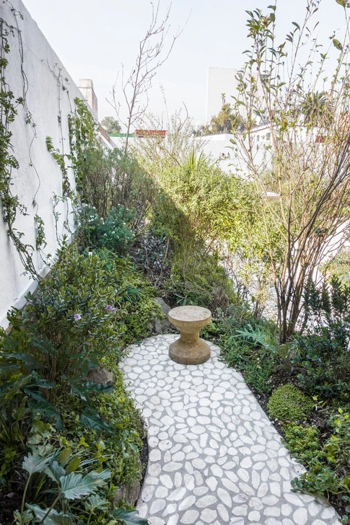 Jardim contemporâneo em terraço