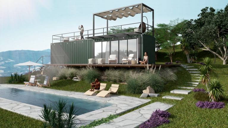 Casa Container, projeto com container pensado para hospedagem
